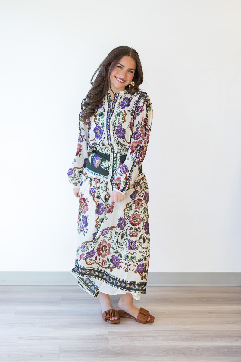 Rococo Flowers Cream Long Sleeve