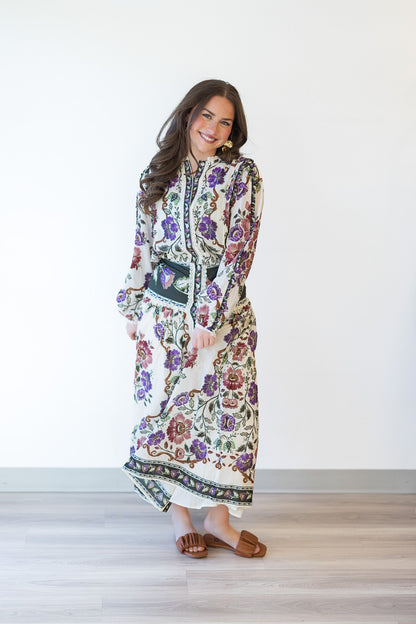 Rococo Flowers Cream Long Sleeve