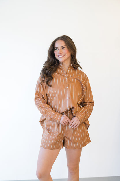 Alexis Poplin Striped Shorts