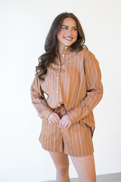 Alexis Poplin Fine Line Top