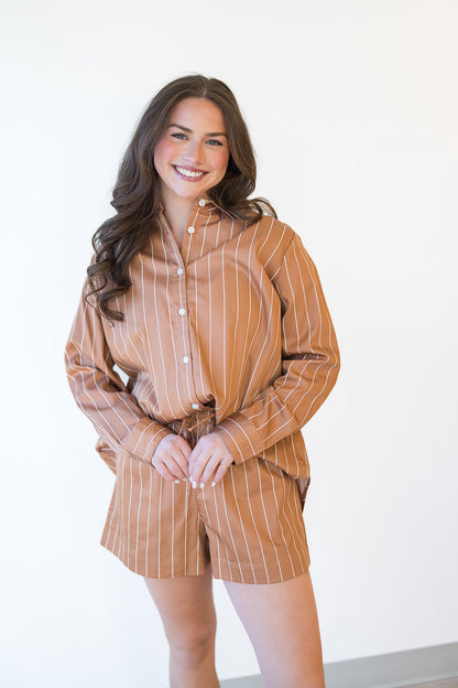 Alexis Poplin Fine Line Top