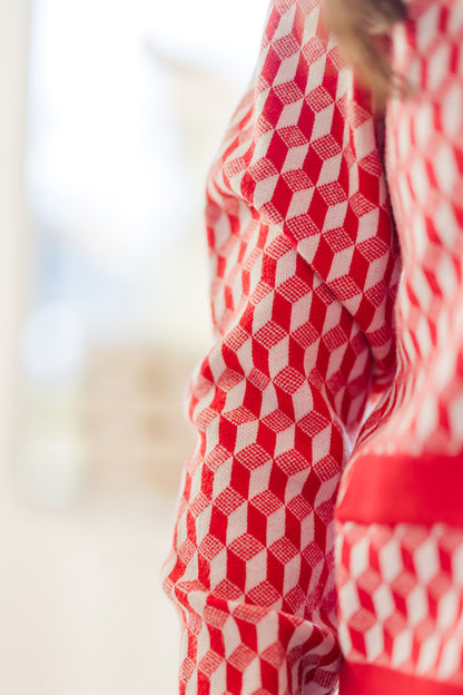 Long Sleeve Geometric Cardigan