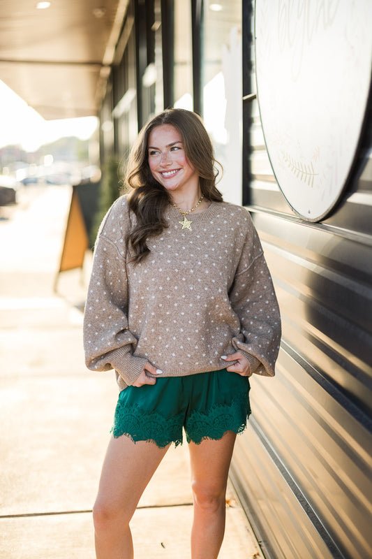 Hazel Polka Dot Long Sleeve Sweater