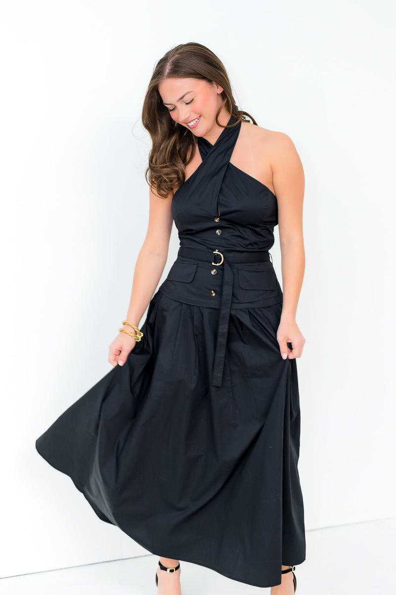 FINAL SALE Coral Dress in Black S FINAL SALE Coral Dress in Black S