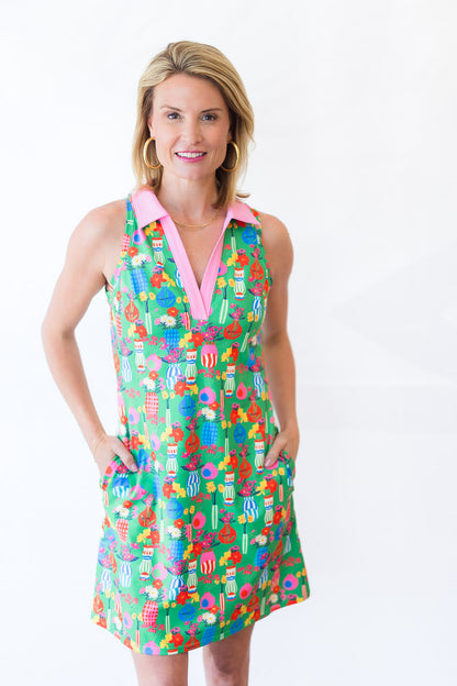 Azalea Dress in Green Chantilly