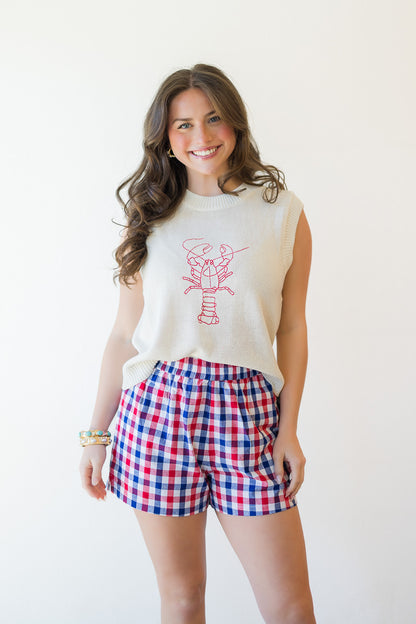 Lobster Embroidered Sweater Vest