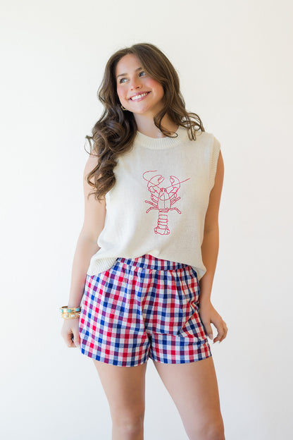 Lobster Embroidered Sweater Vest