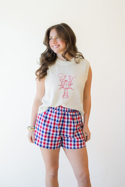 Lobster Embroidered Sweater Vest