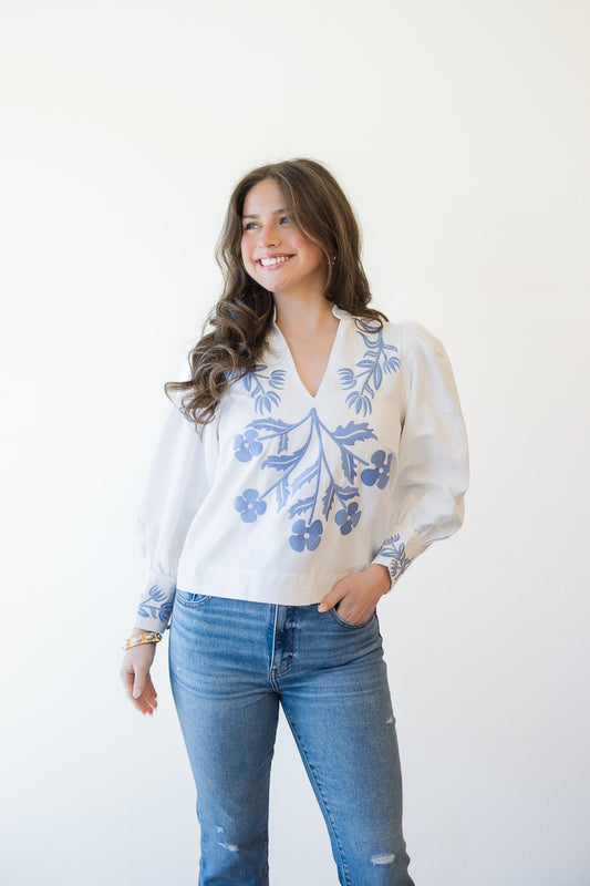 Hampton Top in Dutch Tile