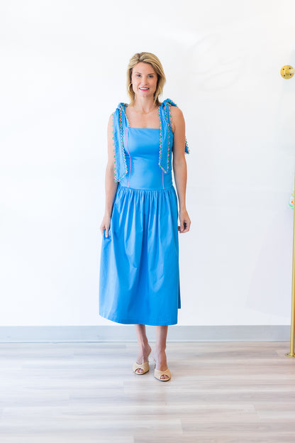 FINAL SALE Anna Kate Dress In Riviera Blue