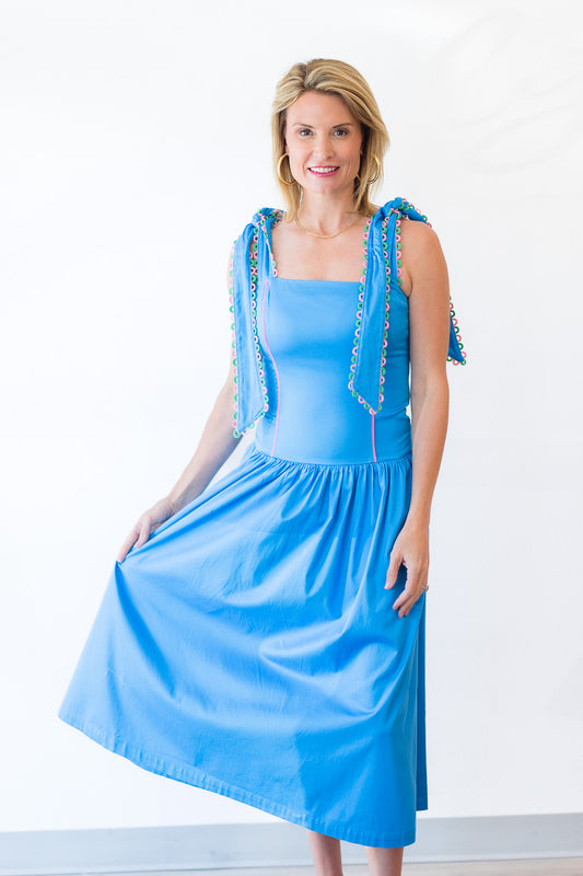 FINAL SALE Anna Kate Dress In Riviera Blue