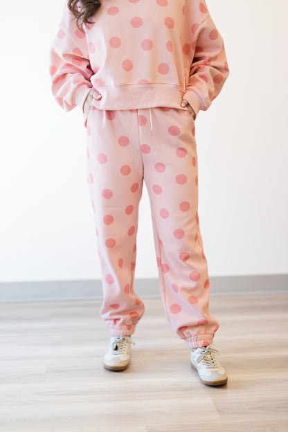Blush Polka Dot Sweatshirt