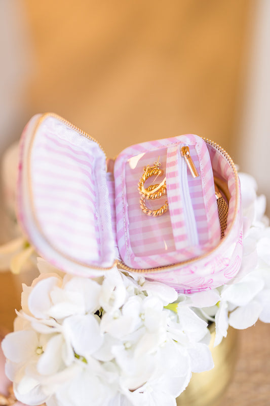 FINAL SALE Custom Jewelry Case in Pink Champagne