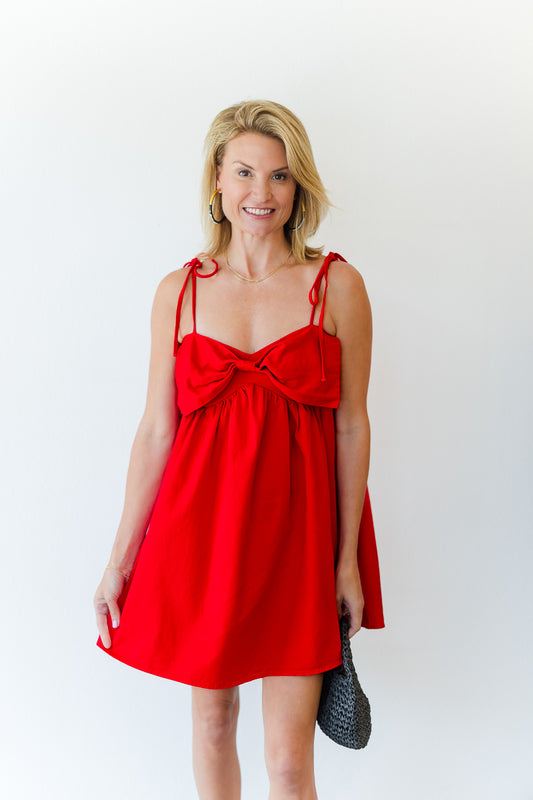 Sleeveless Game Day Mini Dress in Red