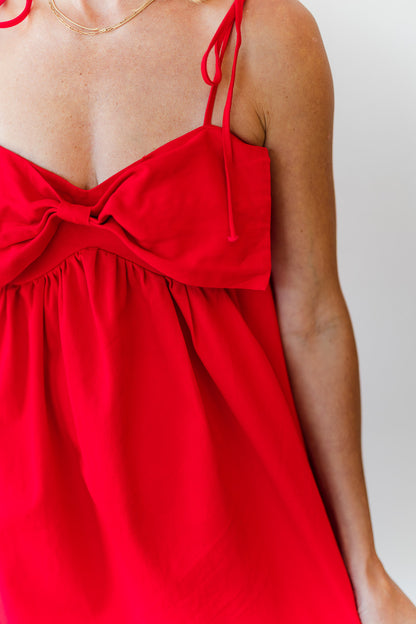 Sleeveless Game Day Mini Dress in Red