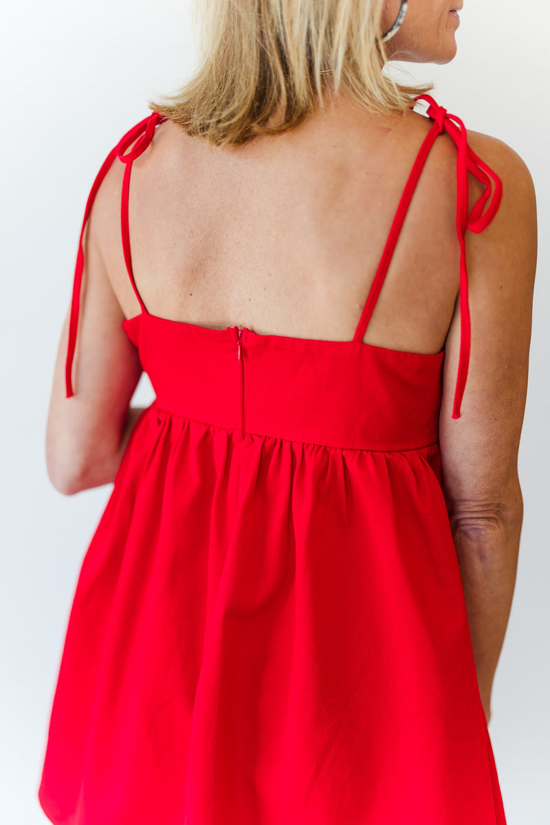 Sleeveless Game Day Mini Dress in Red