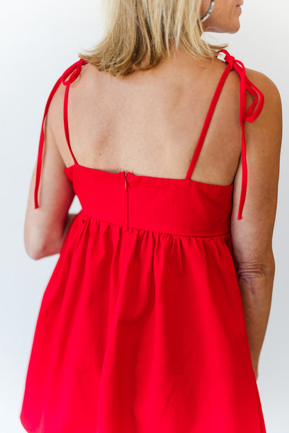 Sleeveless Game Day Mini Dress in Red