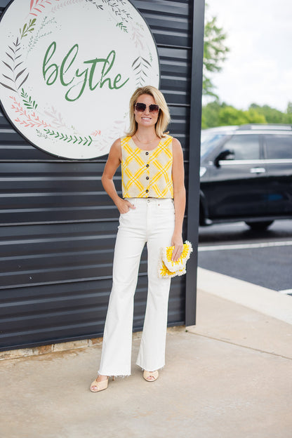 Far Out High Rise Wide Leg in Lamb