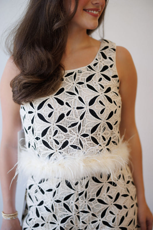 Crochet Lace Feather Top