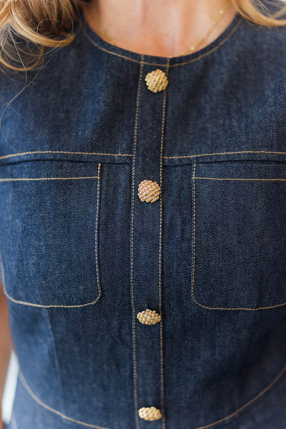 Keelie Dress in Elevated Denim