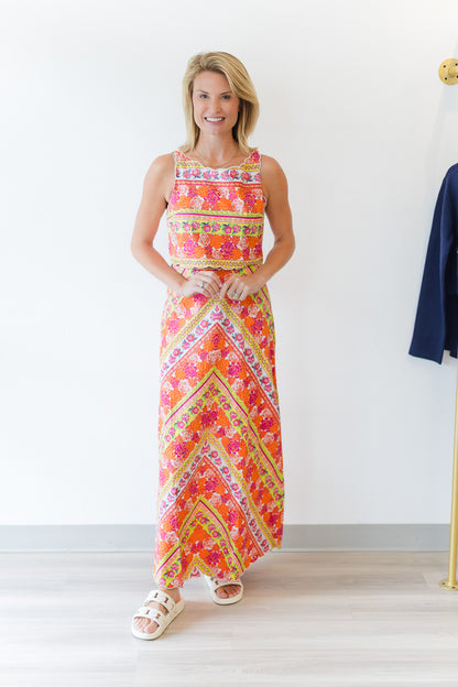 Anita Skirt in Rosebud Ribbon Stripe
