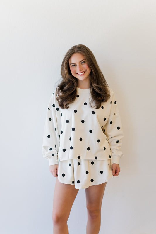 Midnight Dot Hem Sweatshirt