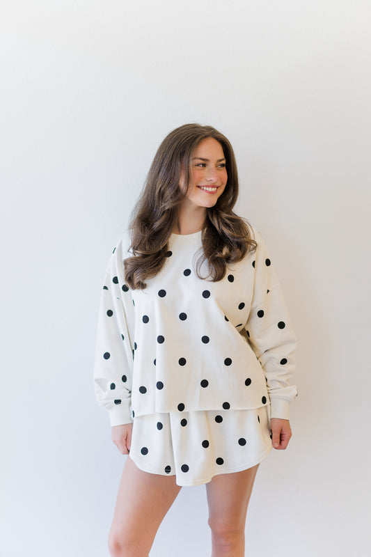 Midnight Dot Hem Sweatshirt