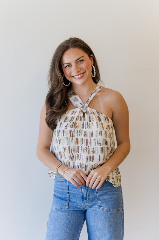 Cameron Wide Strap Halter Top