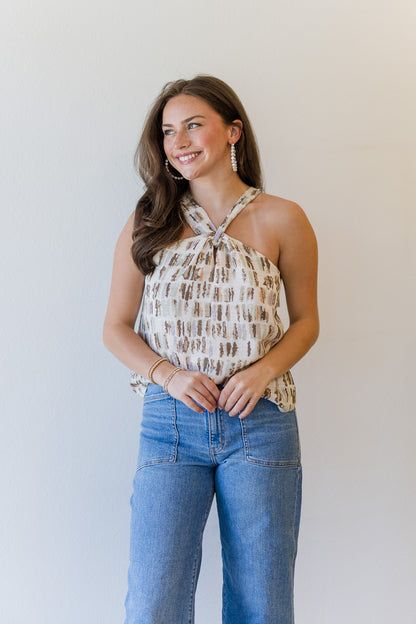 Cameron Wide Strap Halter Top