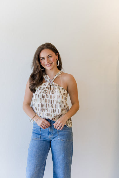 Cameron Wide Strap Halter Top