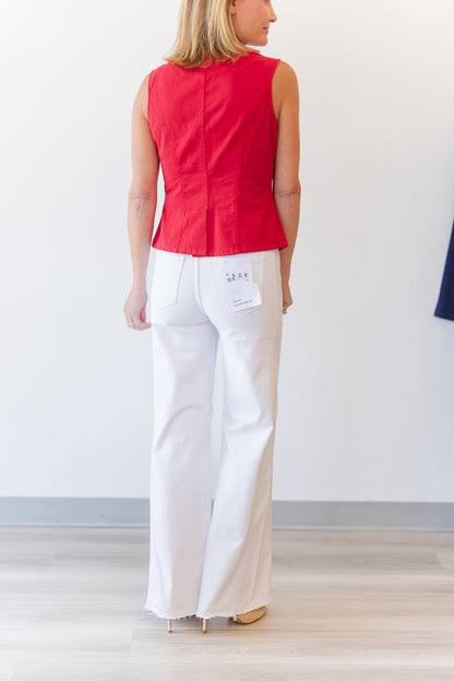 Far Out High Rise Wide Leg in Lamb