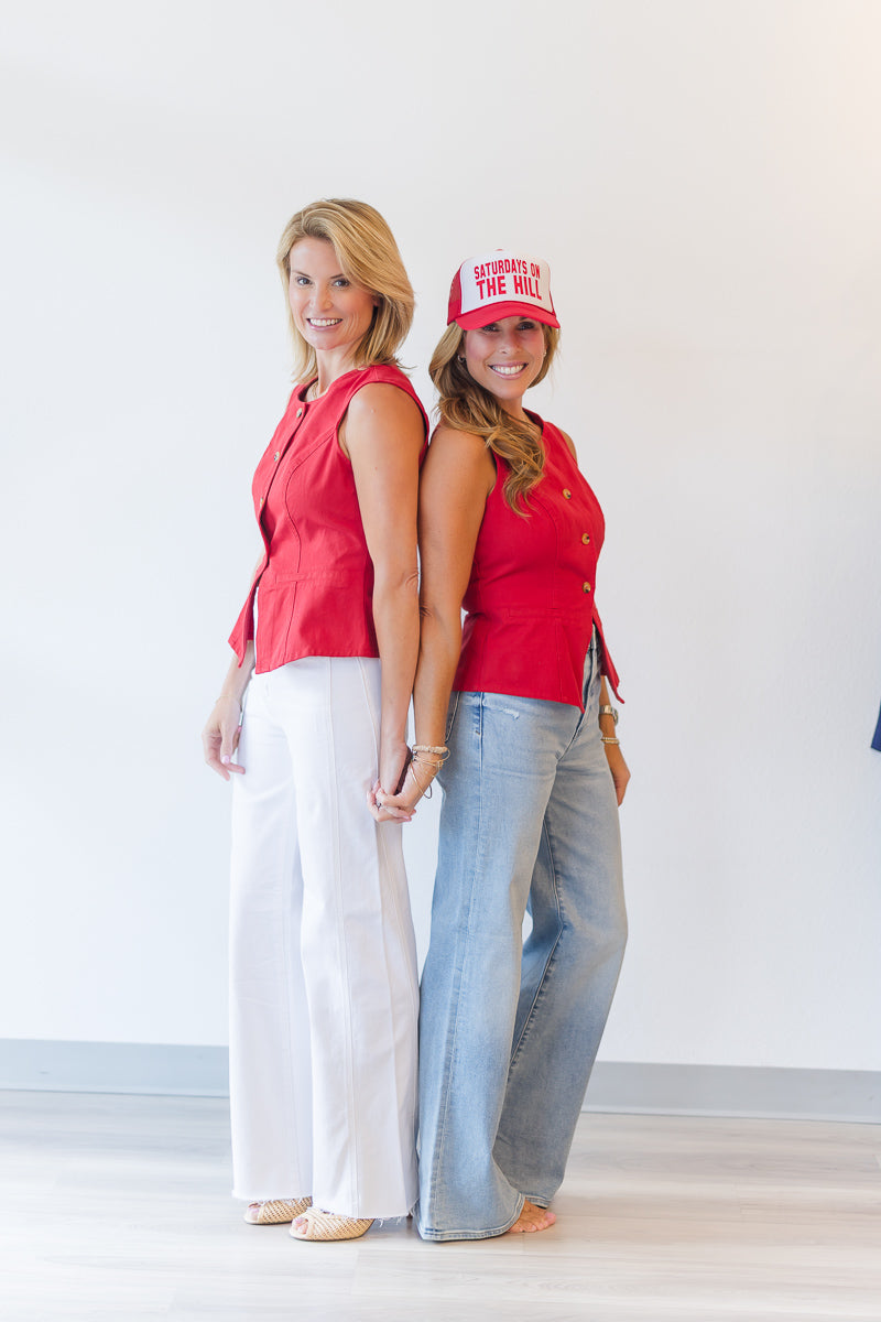 Far Out High Rise Wide Leg in Lamb