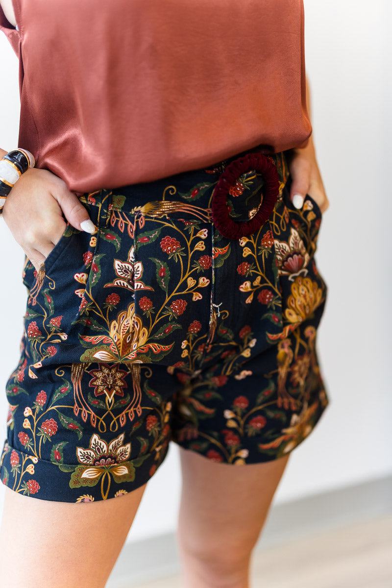 Black Berry Garden Shorts