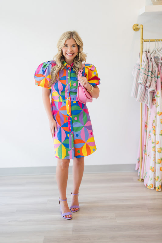 Britt Dress in Floral Prism