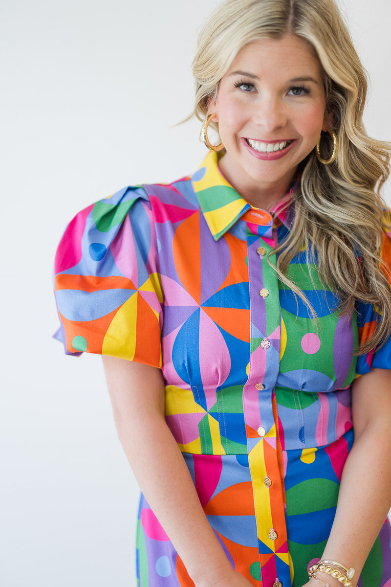 Britt Dress in Floral Prism
