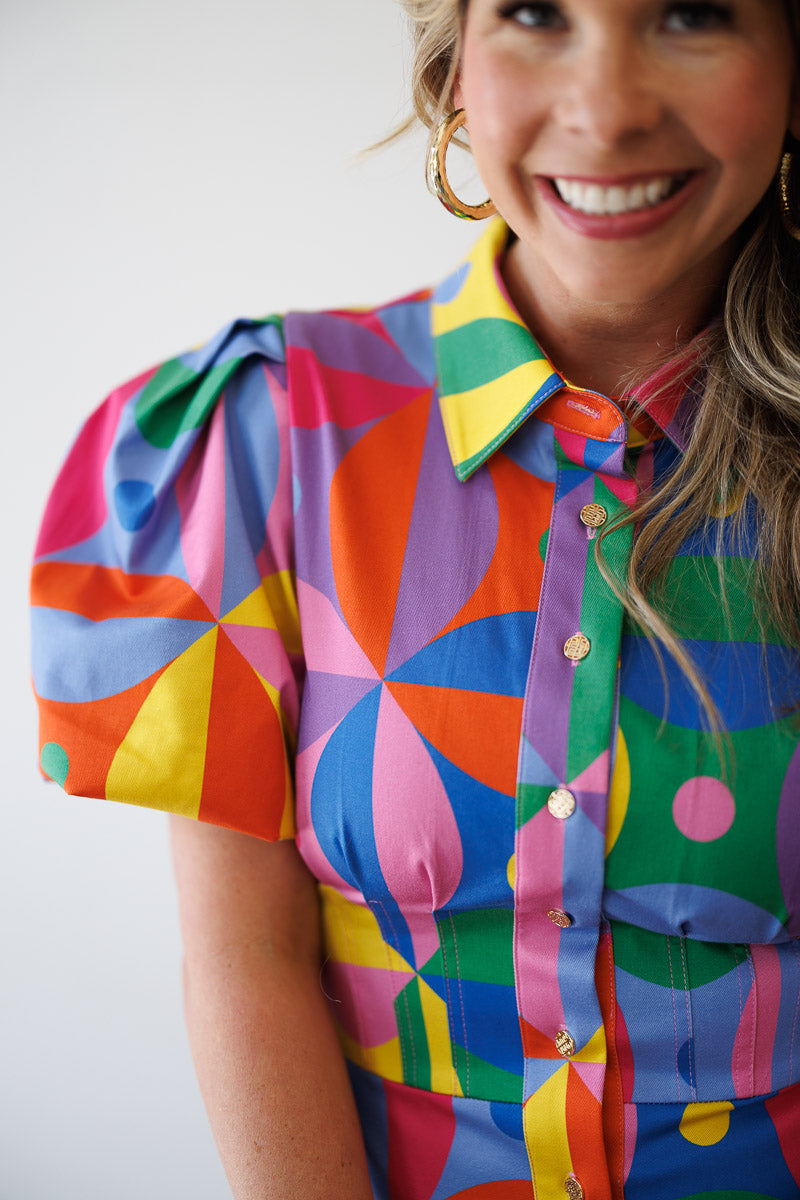 Britt Dress in Floral Prism