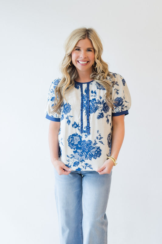 Sloane Petals & Pop Button Down