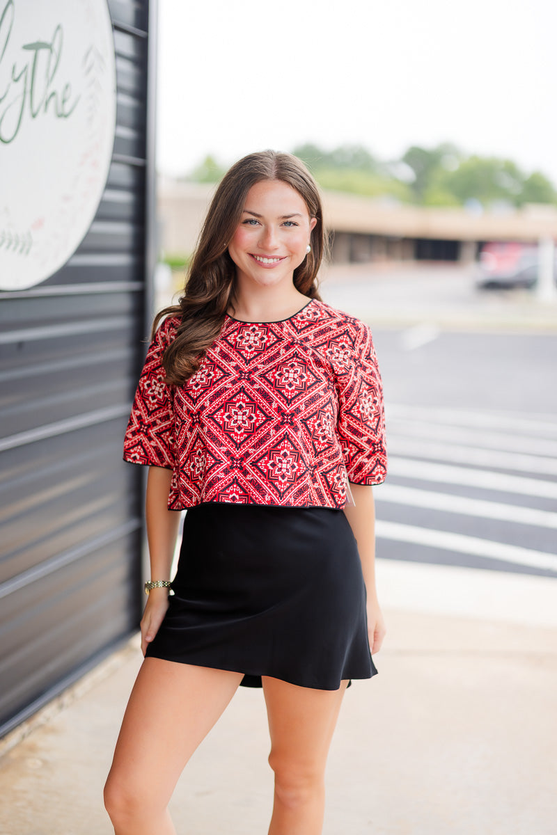 Kristy Crop Top in Bandana