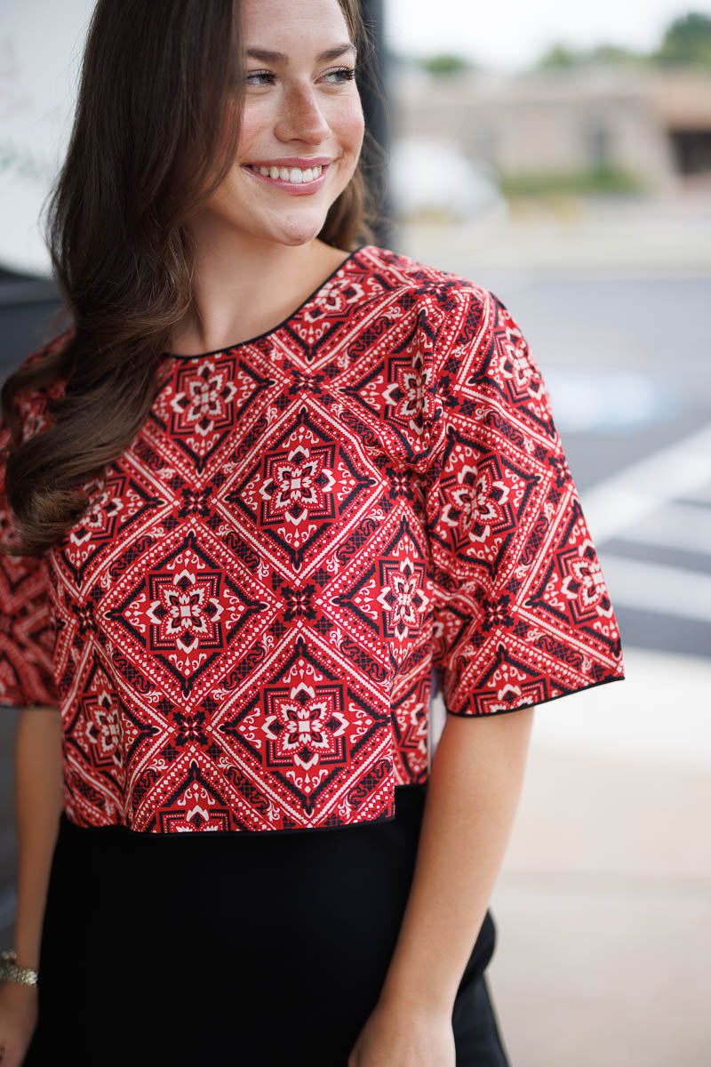 Kristy Crop Top in Bandana