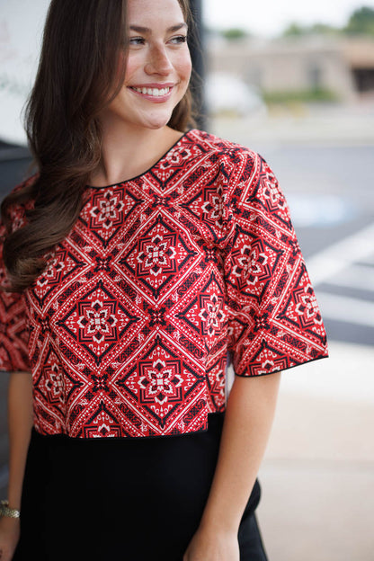 Kristy Crop Top in Bandana