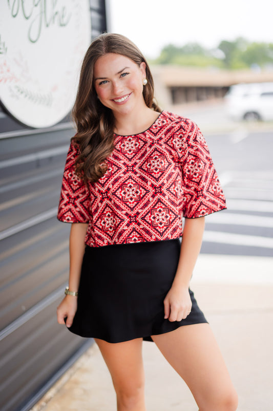 Kristy Crop Top in Bandana