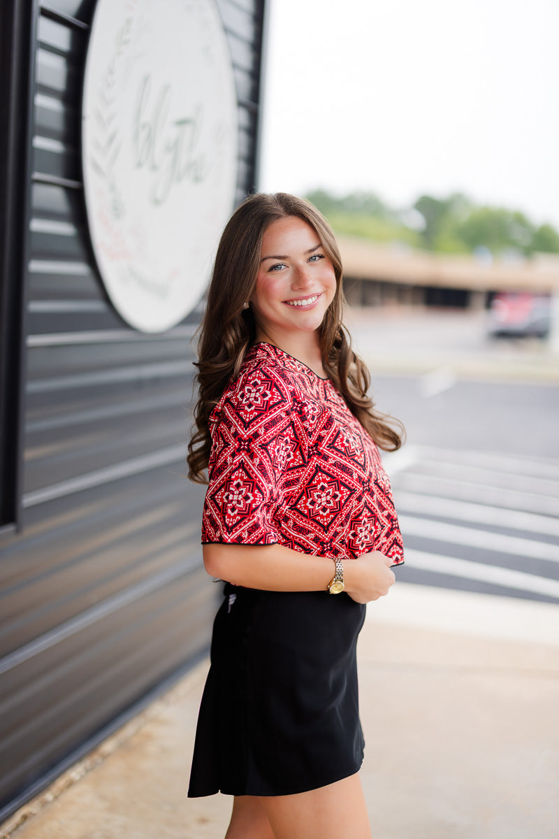 Kristy Crop Top in Bandana
