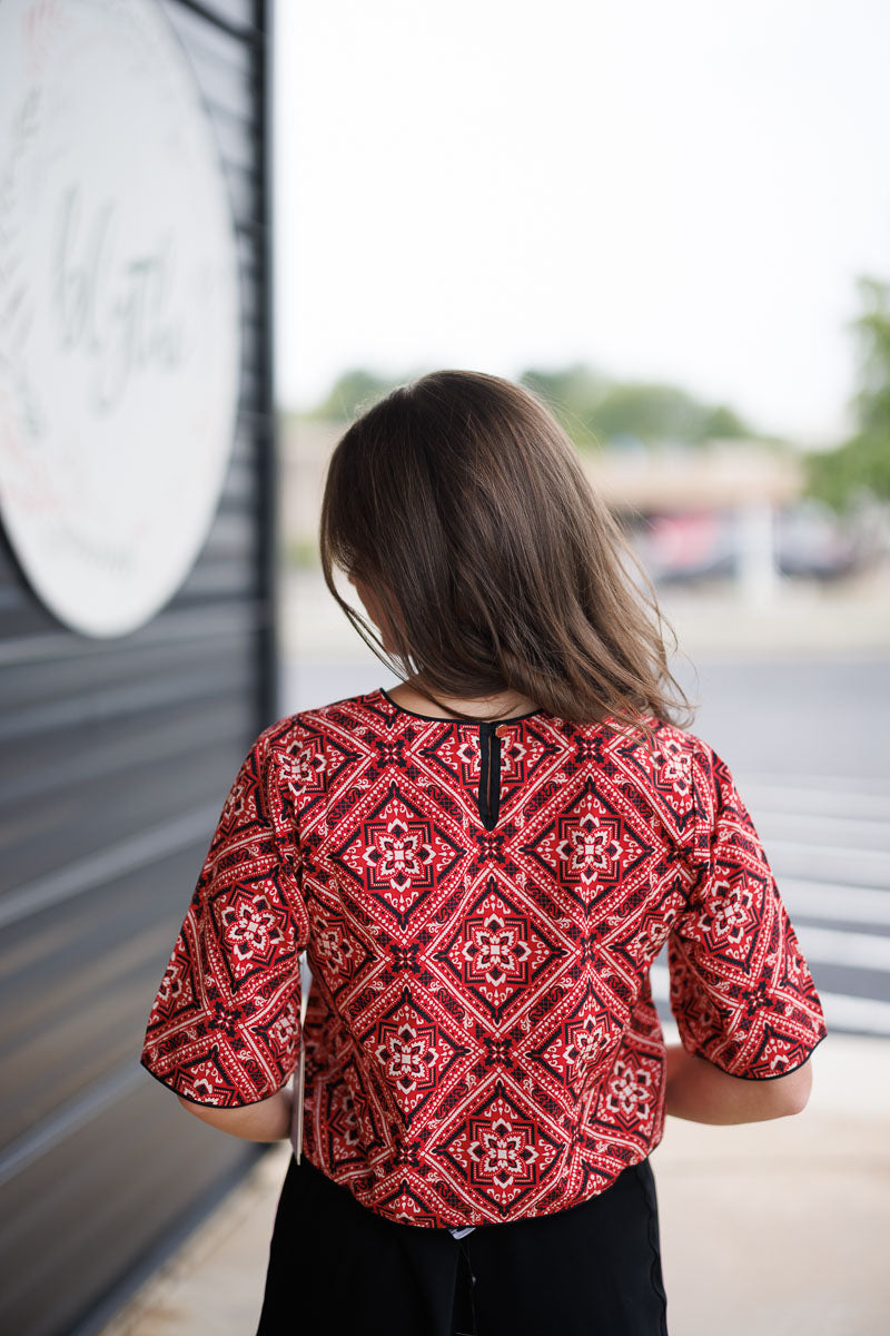 Kristy Crop Top in Bandana