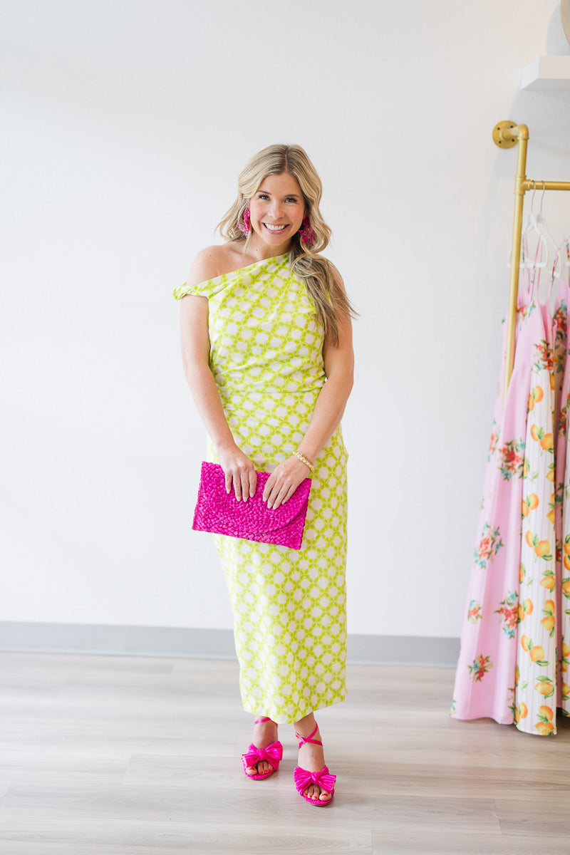 Asymmetrical One Shoulder Chainlink Dress