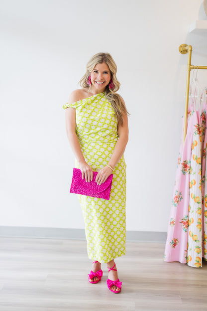 Asymmetrical One Shoulder Chainlink Dress