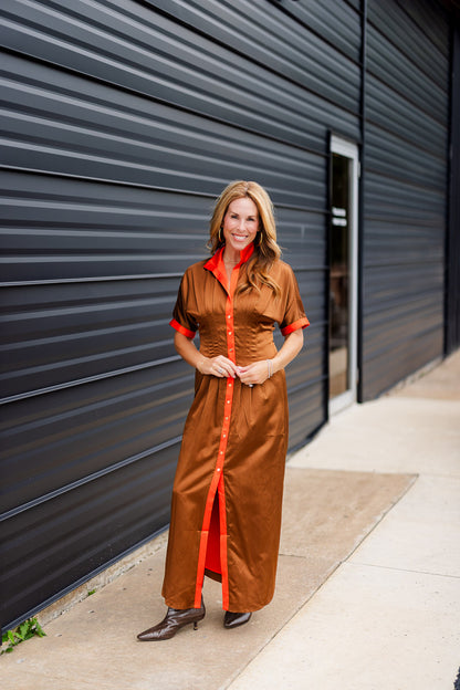 Georgia Dress In Mocha