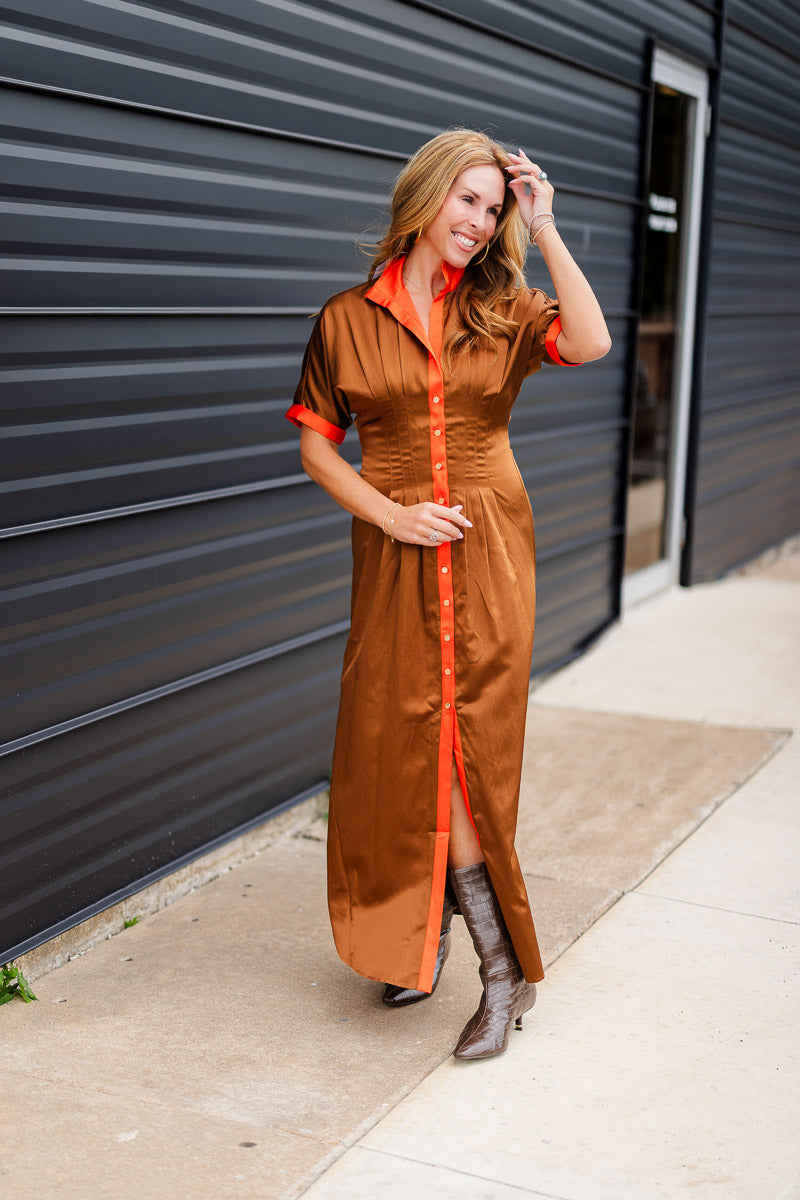Georgia Dress In Mocha