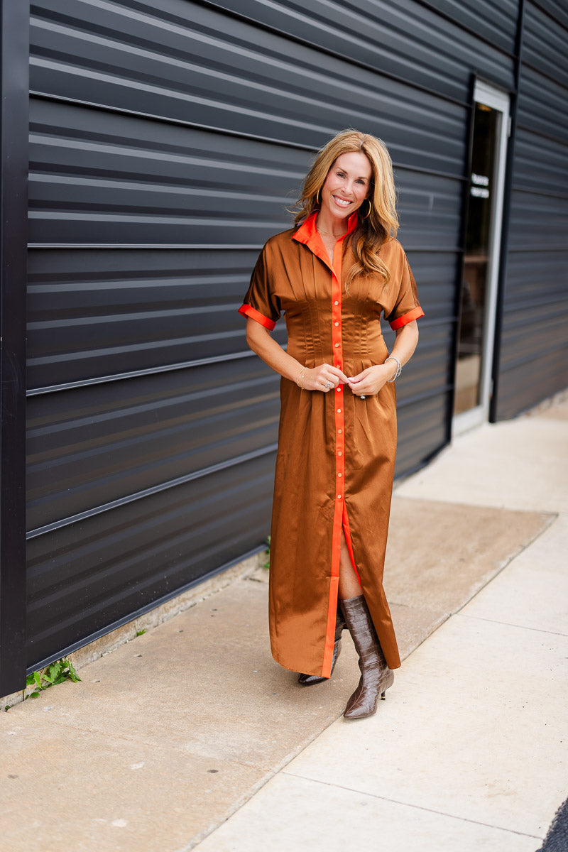 Georgia Dress In Mocha