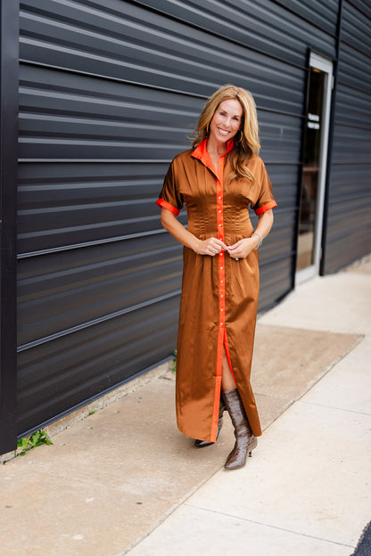 Georgia Dress In Mocha