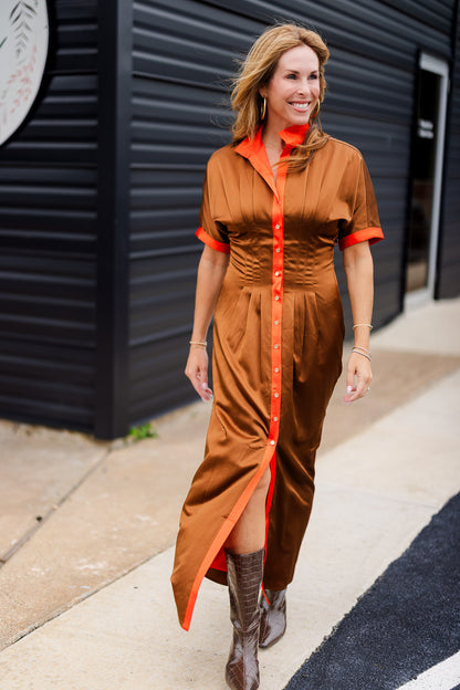Georgia Dress In Mocha
